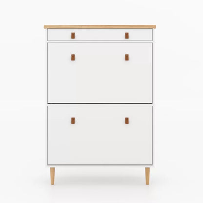 Sapateira de Parede Nala 2 Portas 1 Gaveta Madeira/Branco