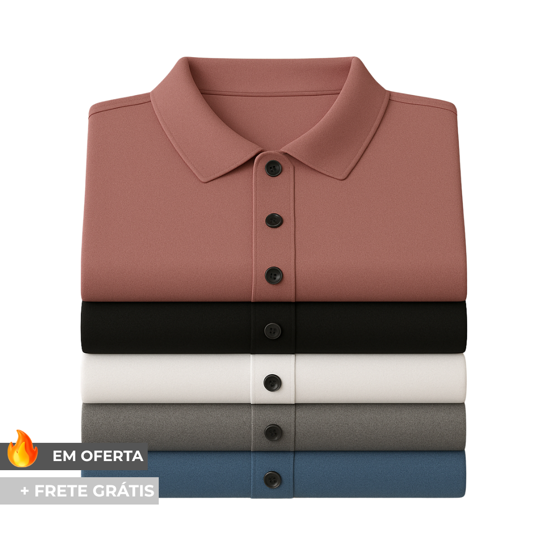 Camisas Polo em Tecido Premium Ice Silk! (COMPRE 3 & LEVE 5)..