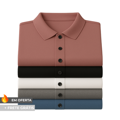 Camisas Polo em Tecido Premium Ice Silk! (COMPRE 3 & LEVE 5)..